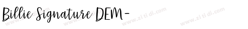 Billie Signature DEM字体转换